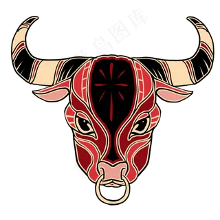 牛头红色图腾