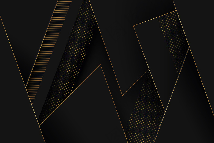 金色细节的深色纸层背景