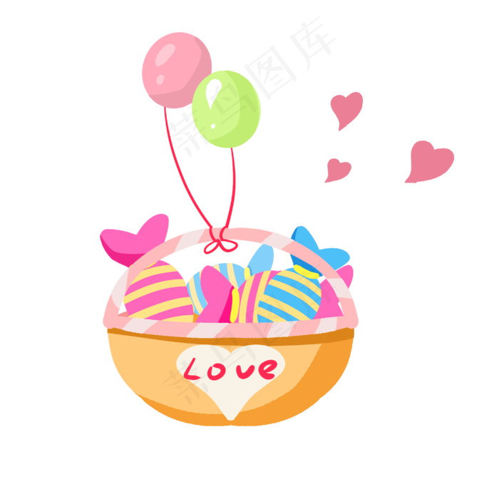 情人节礼物爱心手绘插画