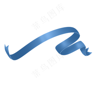 蓝色飘逸丝带飘带彩带