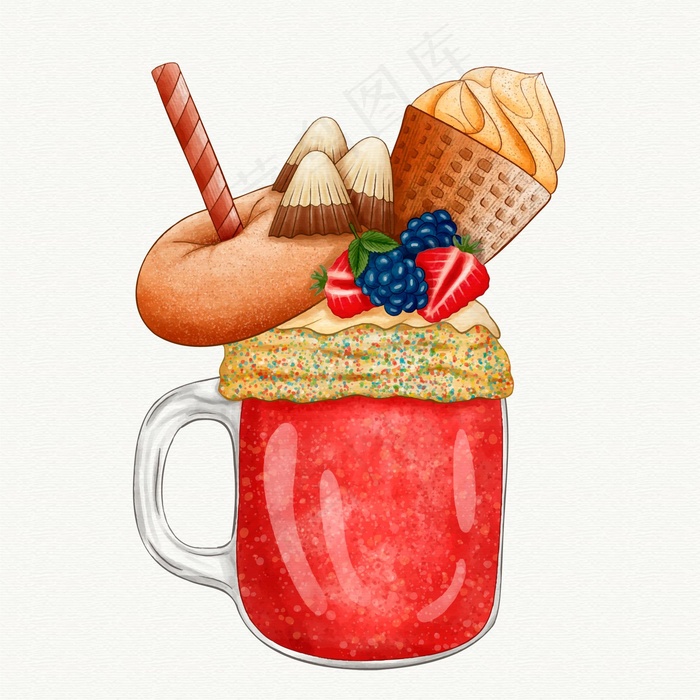 手绘怪物摇背景