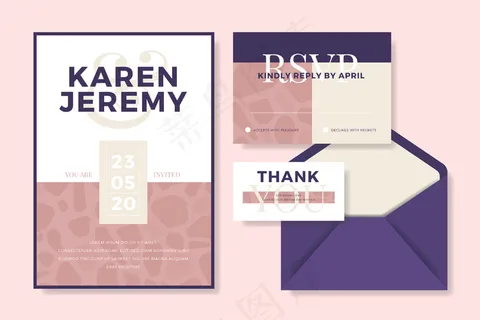 婚礼用信封保存日期文具