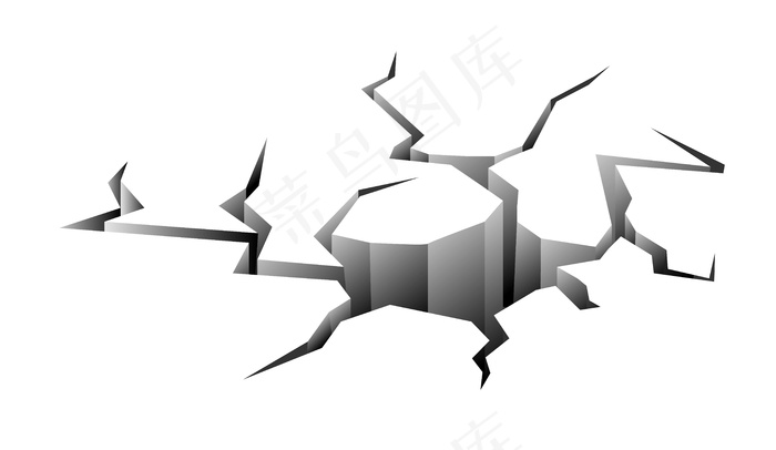 白色地面出现干裂或损坏地表eps,ai矢量模版下载