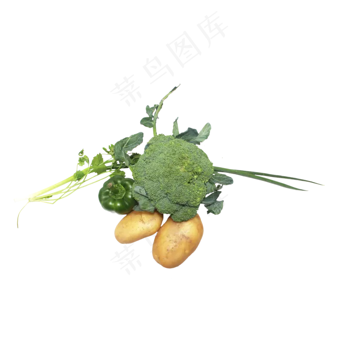 西兰花葱土豆蔬菜组合(2333*2333px 300 dpi )