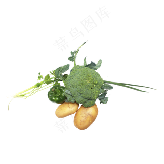 西兰花葱土豆蔬菜组合