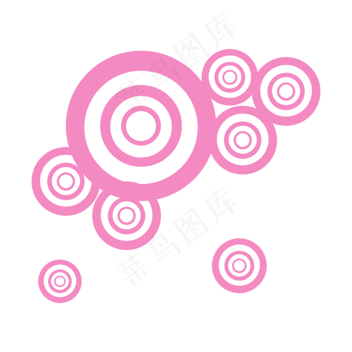 粉色圆形背景七夕