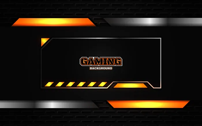 抽象的未来黑色和橙色游戏背景eps,ai矢量模版下载