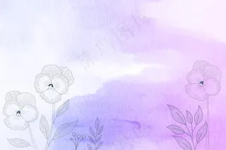水彩背景与手绘元素