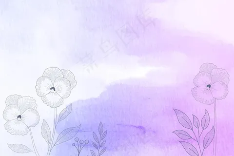 水彩背景与手绘元素 水彩背景与手绘元素