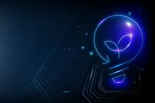 灯泡矢量背景绿色能源技术