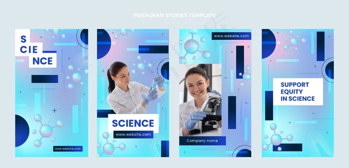 梯度科学模板故事eps,ai矢量模版下载