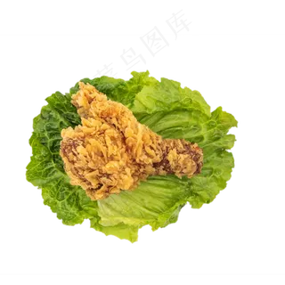 美味炸鸡腿和生菜 美味炸鸡腿和生菜