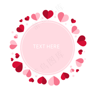 红色爱心边框10