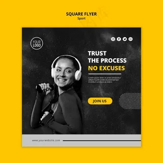 运动宣传单,DM传单模板