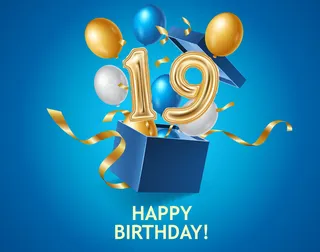 生日快乐横幅banner和礼品盒，气球，金丝带