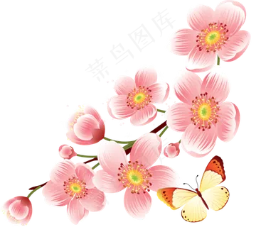 樱花开花植物免扣png 