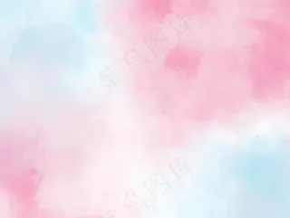 粉蓝色粉彩水彩背景。粗糙的纹理。数字艺术绘画