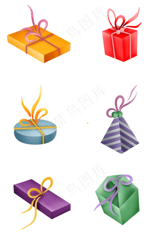 彩色立体礼物盒