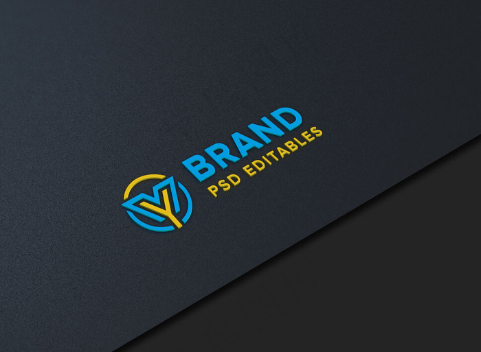 纸上的Logo模型样机