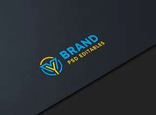 纸上的Logo模型样机