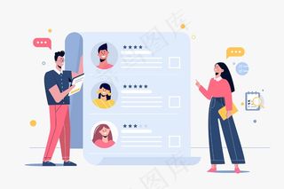 选择新员工的插图