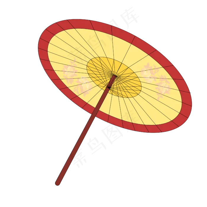 矢量卡通古代雨伞(4167*4167px 300 dpi )ai矢量模版下载