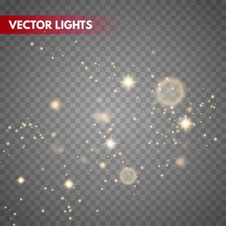 Bokeh灯光矢量背景。神奇的模糊粒子。