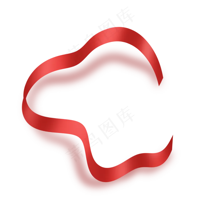 红色鲜艳丝带飘带彩带(2000X2000(DPI:300))psd模版下载