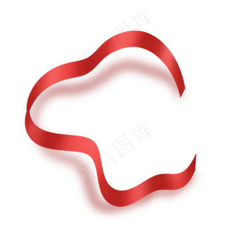 红色鲜艳丝带飘带彩带