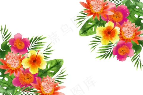 水彩花卉背景