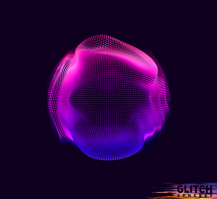 在深色背景上的抽象彩色网格