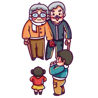 回家和老人拜年讨红包