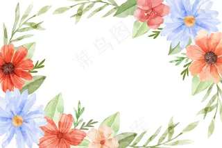 水彩花卉背景