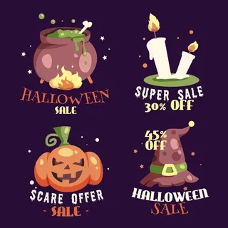 万圣节标签系列