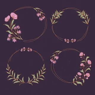 一套不同类型的框架和分隔器