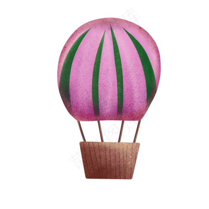 七夕节紫色热气球(2000X2000(DPI:300))psd模版下载