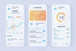 网上银行现代设计ui手机应用