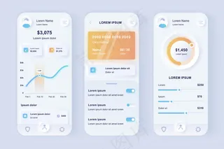 网上银行现代设计ui手机应用