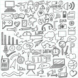 手绘商业创意涂鸦素描设计