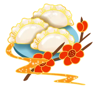 国潮风冬至饺子