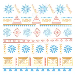 民族手工制作，本土复古花卉纺织背景矢量插图