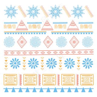 民族手工制作，本土复古花卉纺织背景矢量插图