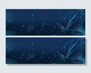 渐变深蓝色未来派数字网格背景