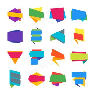 抽象几何标签模板集合。