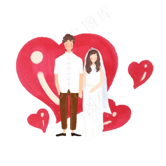 七夕情人节情侣粉色爱心婚纱pn(2000X2000(DPI:300))psd模版下载