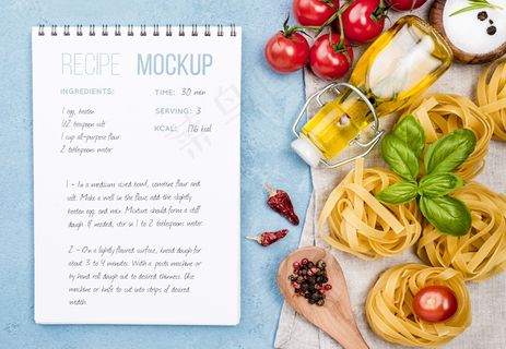 食谱笔记本和面食安排