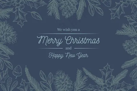 复古圣诞树枝背景