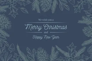 复古圣诞树枝背景