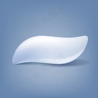 牙膏污点插图。白色。