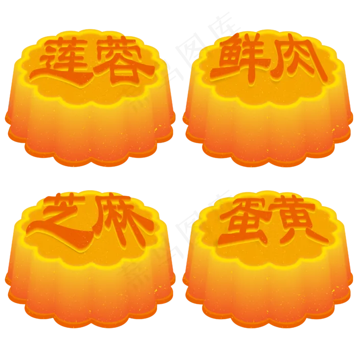 中秋月饼莲蓉鲜肉(2000X2000(DPI:300))ai矢量模版下载